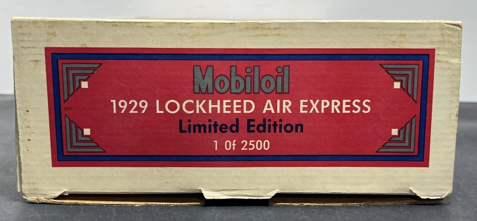 MobilOil  1929 LOCKHEED AIR EXPRESS AIRPLANE DIECAST 1993 ERTL BANK 1:43 - Image 4 of 4
