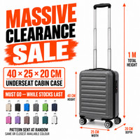 Ryanair Approved Underseat Cabin Case Clearance 40 x 25 x 20cm Detachable wheels