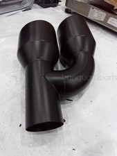 Opened Box 2x Black Quad Bevel 4 Out Exhaust Tips 2.5 2-12 Offset Dual Wall