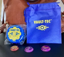 Fallout Jones Soda Vault-Tec Bottle Opener Magnet and Satchel New