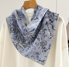 70 Cashmere 30 Silk leaf Print Bandana 65X65cm Neckerchief Wrap Scarf new