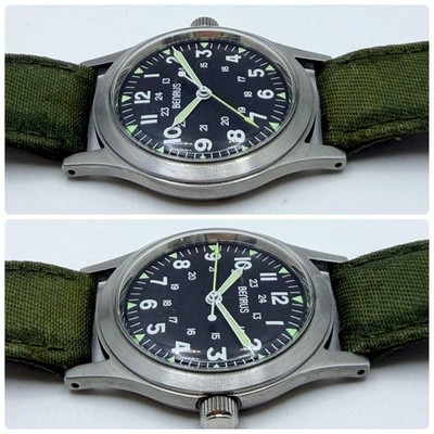 【稼動品】ベンラス ミリタリー MIL-W-46374 ヴィンテージ 腕時計 Benrus MIL-W-46374 Vintage Military Black Dial Hand Wind Men's