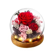 Forever Flowers Gifts Mom .Birthday Gifts for Women, Preserved Flowers in Glass