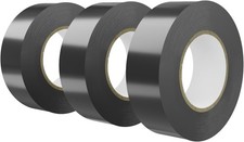 0.75 in x 66 FT Bla Electrical Tape Waterproof, 3 Pa High Temp