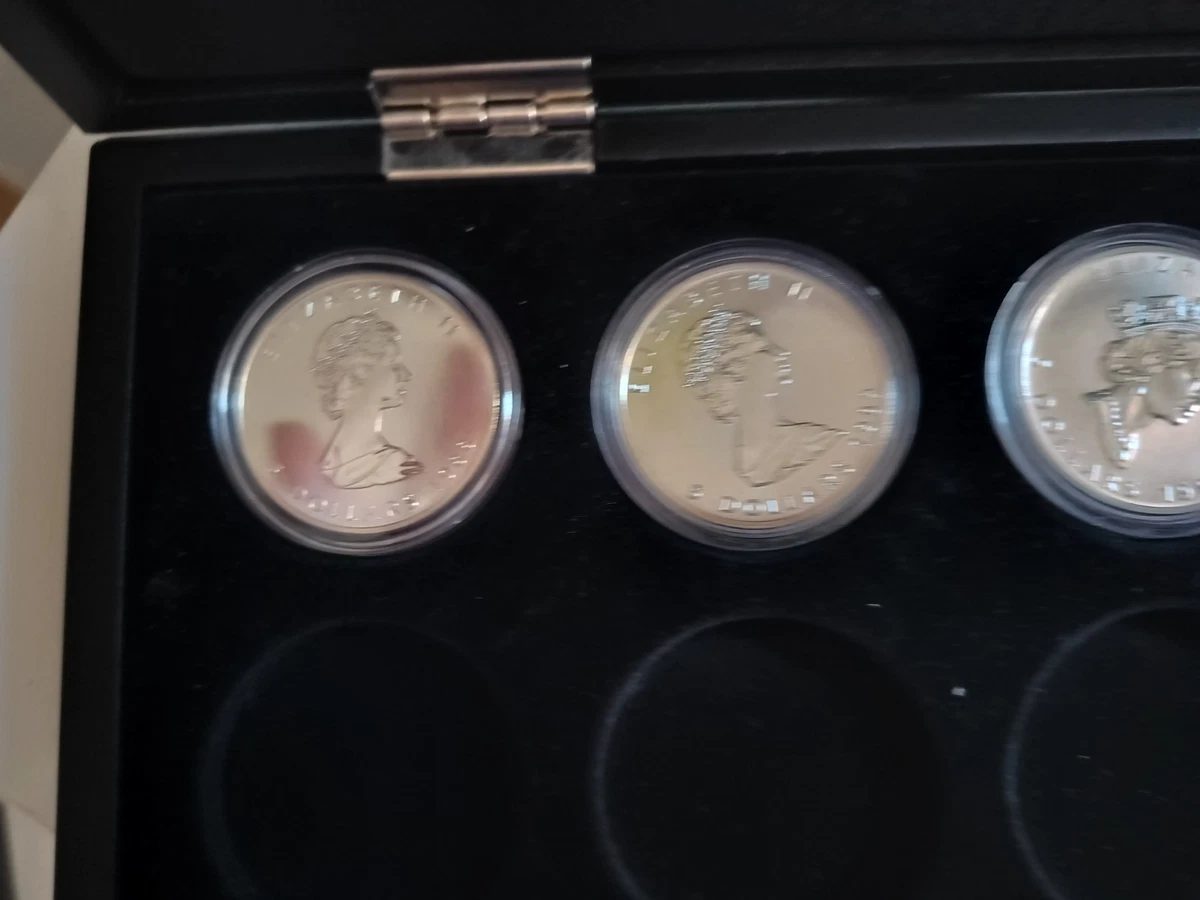 SERIE 10 MONEDAS MAPLE LEAF. DESDE 1988. VER DETALLE: FDC.PLATA 0.9999.MAP