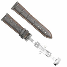 21MM LEATHER WATCH BAND STRAP FOR LONGINES MASTER COLLECTION WATCH GREY ORANGE S