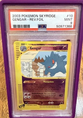 Pokémon Gengar #10 Skyridge Reverse Foil Holo Rare PSA 9 Mint Pop 172