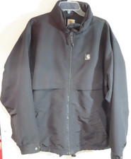 Carhartt J104 BLK Black Workshield Mesh Lined Vented Hooded Jacket Mens Large