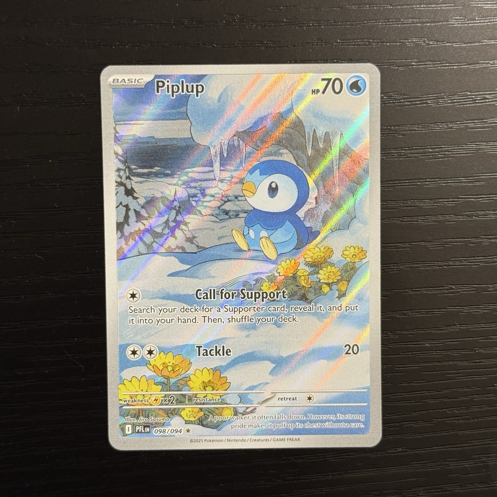 Piplup Illustration Rare 098/094 Phantasmal Flames Holo POKEMON NEAR MINT B