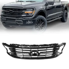 Black Front Upper Grille For Ford F150 XL XLT STX Tremor 2024-2025 RL3Z8200LB