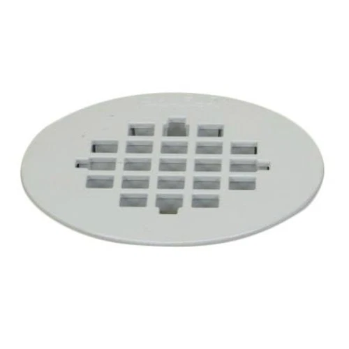 PROFLO PF42947 White 4-1/4" White Plastic Strainer - For Use On Shower Drain - Picture 2 of 2