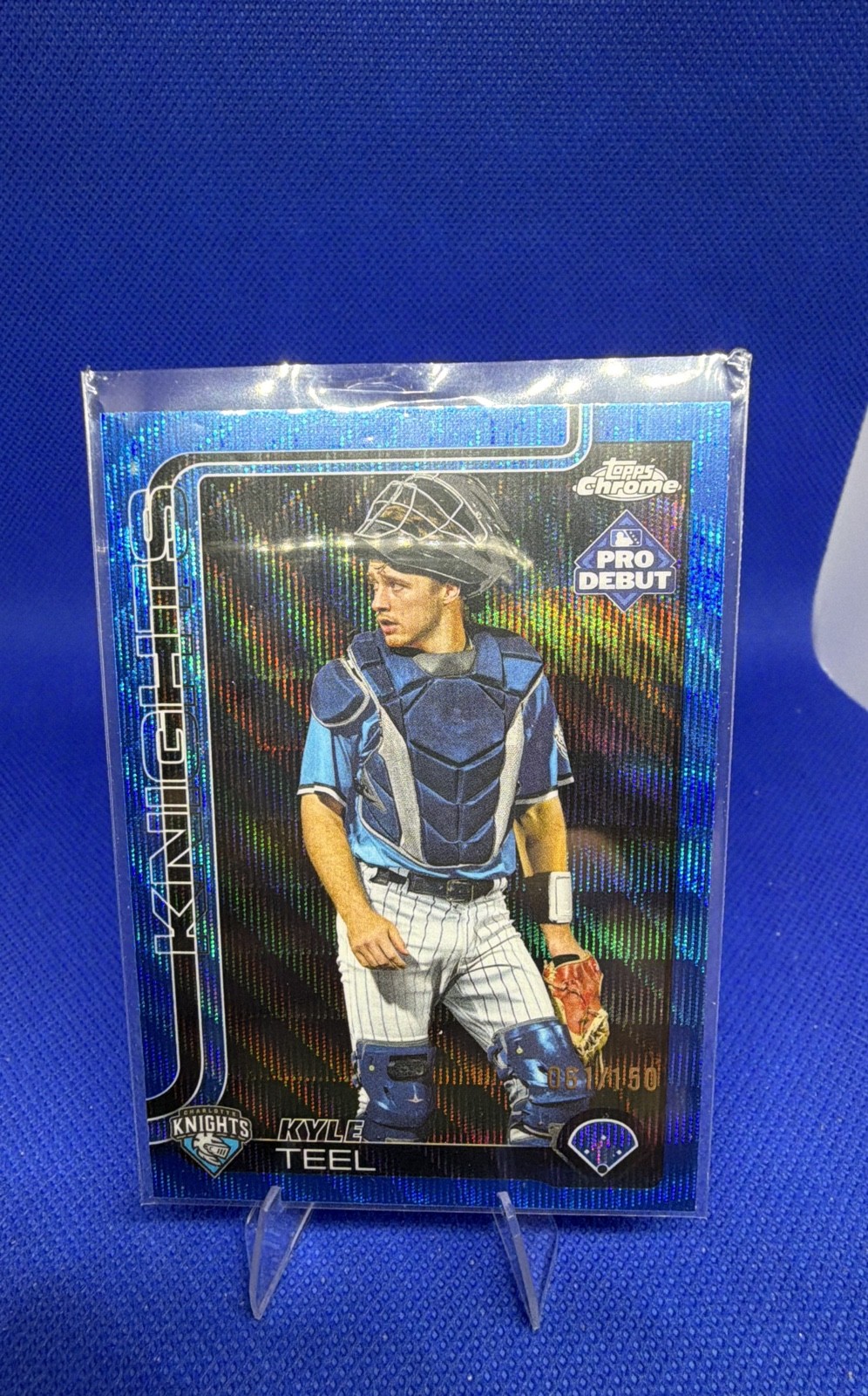 2025 Topps Pro Debut - Chrome Kyle Teel #PDC-185 Blue Wave Refractor /150 (RC)