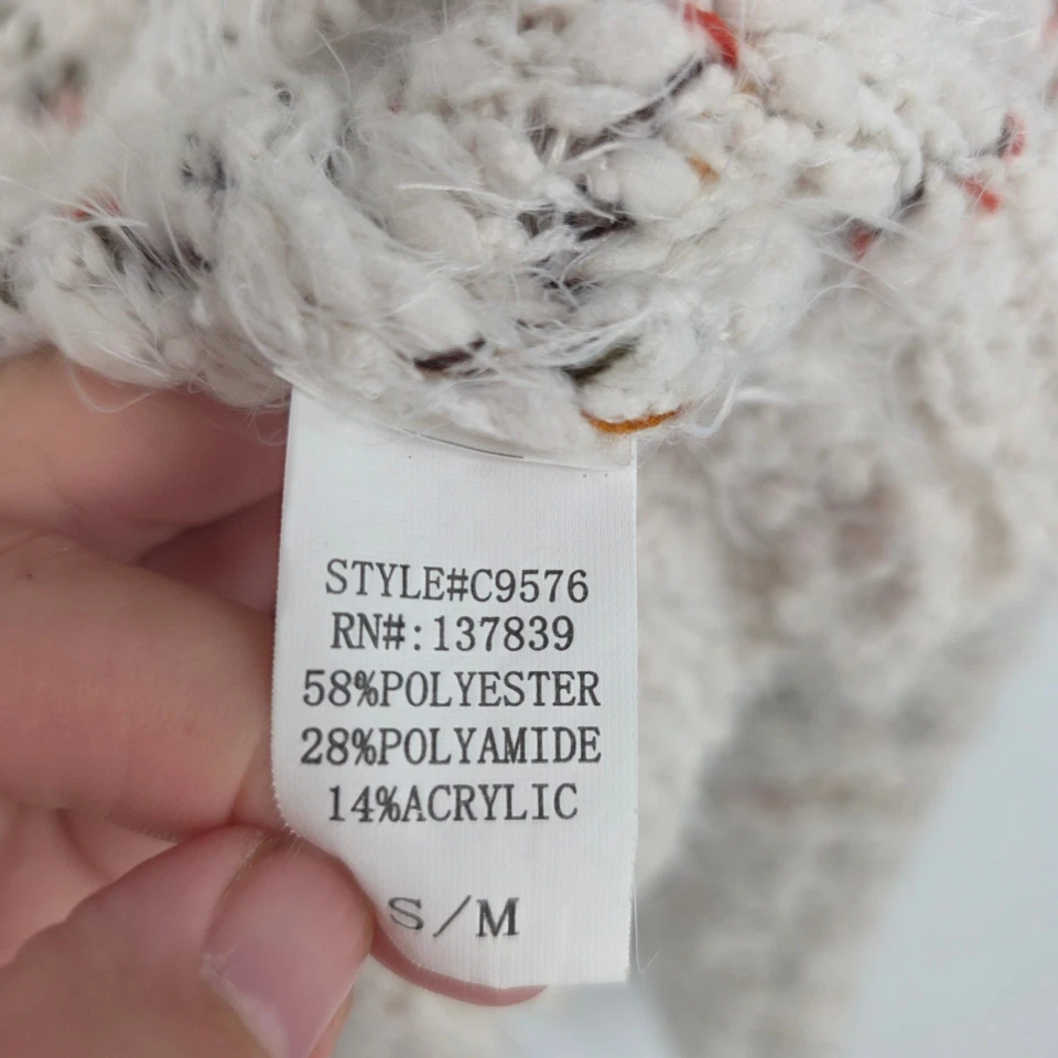 Suéter grueso tejido multicolor Altar'd State para mujer cuello redondo talla S/M Foto 4 de 4