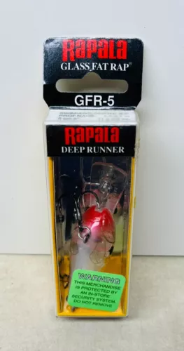 Discontinued Rapala Glass Fat Rap GFR-5 Clear White Shad Rattlin Deep Runner NOS