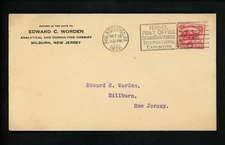 US FDC #629 Edward Worden CC NIM 1926 Philadelphia PA White Plains Unofficial