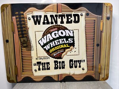 Arnott's Biscuit Wagon Wheels The Big Guy Empty Collectable Tin Container