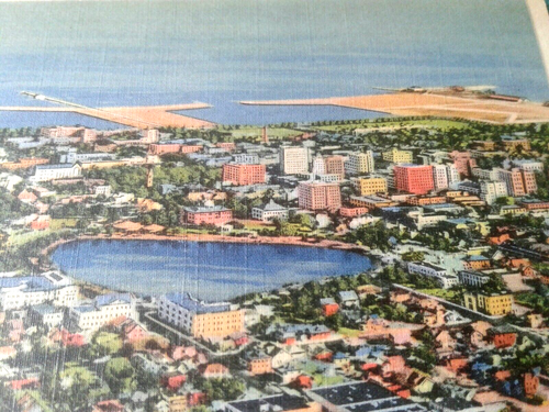 FLORIDA: VISTA AÉREA DE SAN PETERSBURGO, FLA - "LA CIUDAD DEL SOL" - BONITA TARJETA - Imagen 2 de 3