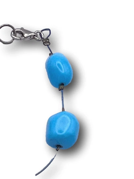 BELLISSIMO BRACCIALE PASTA DI TURCHESE CORALLO BAMBOO ARGENTO - Immagine 3 di 4