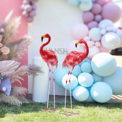 Bloem Plastic Indoor/Outdoor Pink Flamingo Yard Decorations with Metal