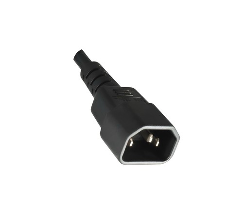 DINIC Kaltgerätekabel halogenfrei, 1mm², VDE, LSZH, C13 auf C14, schwarz, 3m - Bild 4 von 5