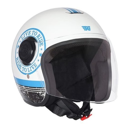 ROYAL ENFIELD COPTER CROSS PATTERN OPEN FACE HALMET WITH VISOR - Picture 3 of 18