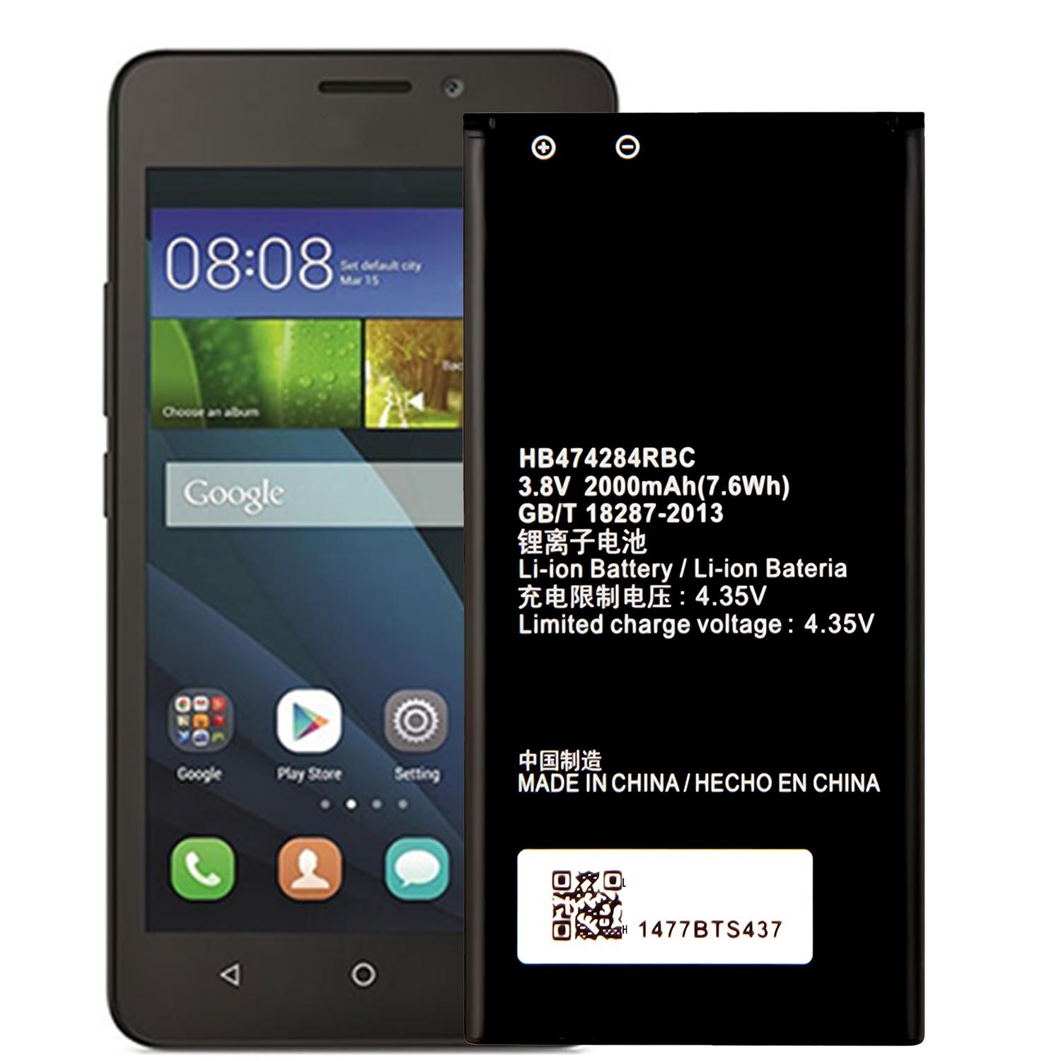 Batteria Originale Huawei HB474284RBC Ascend Y550 Y5 Y625 - Foto 4