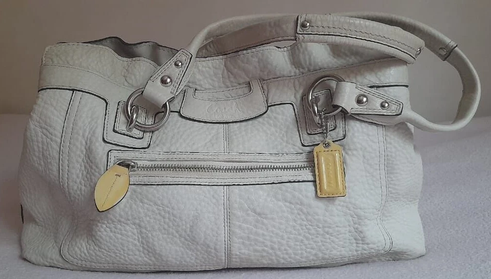 Borsa a tracolla Coach ciottoli morbida fresata cowride artigianale superiore F14682