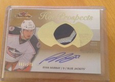 13-14 2013-14 FLEER SHOWCASE RYAN MURRAY ROOKIE PATCH AUTO /375 181 BLUE JACKETS