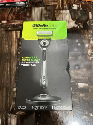 Gillette Labs Razor with Exfoliating Bar 1 Magnetic Stand 1 Razor Cartridge