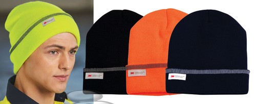 3M Thinsulate Beanie Black Navy Yellow 