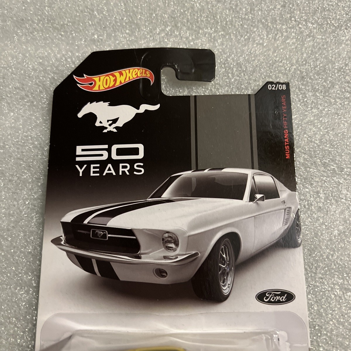 2013 Hot Wheels 50 Years 1967 Ford Mustang Yellow 2/8 New On Card