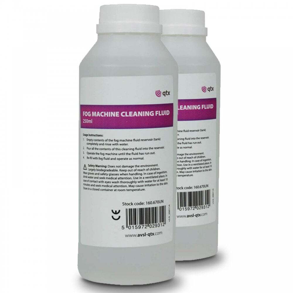 UKDJ 2 x Fog Machine Cleaning Fluid - 500ml Cleaner Prevents Blocking