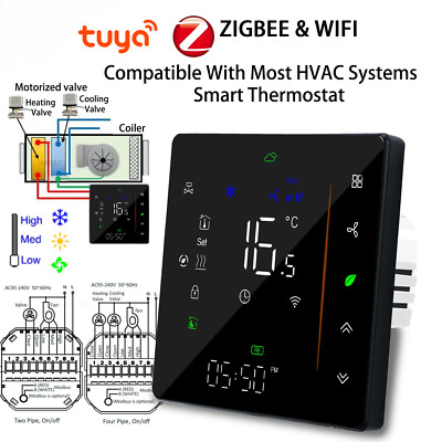 Digital Display Smart Temperature Controller Thermostat 3 Speed Heating Cooling