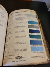 1955 DUPONT DUCO OLDSMOBILE COLORS PAINT CHIP SWATCH SHEET BULLETIN NO 22