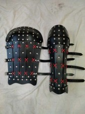Medieval leather Samurai Arm Bracers Leather armor for LARP and Cosplay