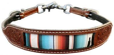 Showman Serape Southwest Print Leather Wither Strap