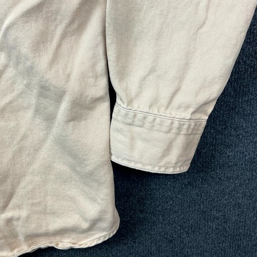 Chaps Ralph Lauren Mens Shirt Size XL Beige Long Sleeve Button Up Regular Fit - Picture 13 of 20