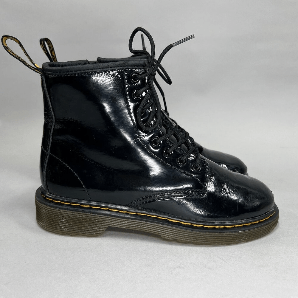Dr. Martens Youth 1460 Black Patent Leather Lace Up Boots | eBay display picture 1