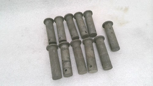 CLEVIS PINS, 7/8" DIAMETER, 3-1/4" LENGTH, HEAD 2.15" H X 1.24" DIA  (LOT OF 11)