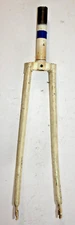 Vintage Fuji Touring Road Bike Fork 700c 1" Threaded 140mm WHT Steel US Shipping