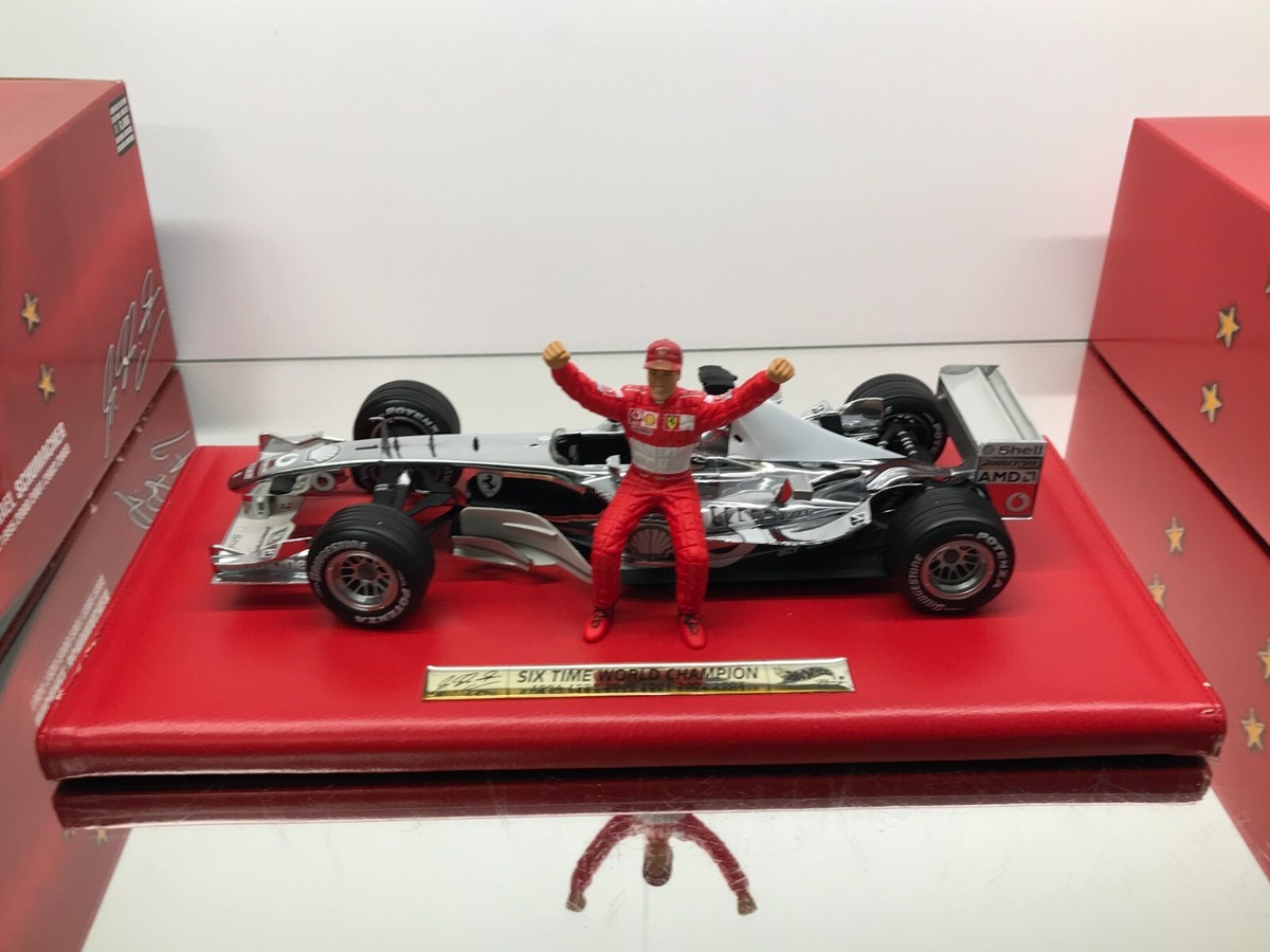 2台❗️HOT　WHEELS CLASSICS　 1:18 　FERRARI HOTWHEELS C7332 FERRARI F2003-GA F1 #1 SCHUMACHER -CHROME 1