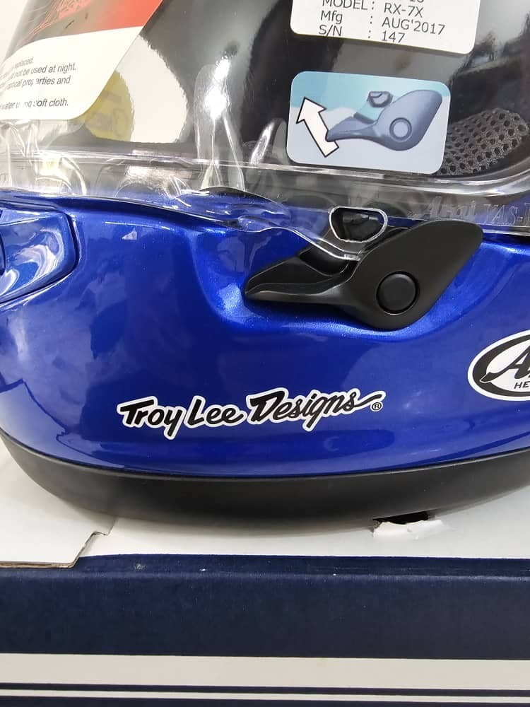 Arai Rx 7x Scott Russell Blue 1x (M) & 2x (L) Left | FIA Approved