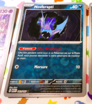 Pokemon 151 Karten Reverse Holo Karte Fr Nosferapti 041/165 Fr EV3.5 MEW FR Mint