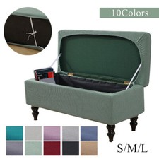 Fußhocker Abdeckungen Aufbewahrung Ottoman Piano Bench Kasten Lang Sitz Faltba J