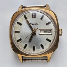 Big Soviet Raketa Automatic 2627.H 2627 Vintage Gold Plated USSR