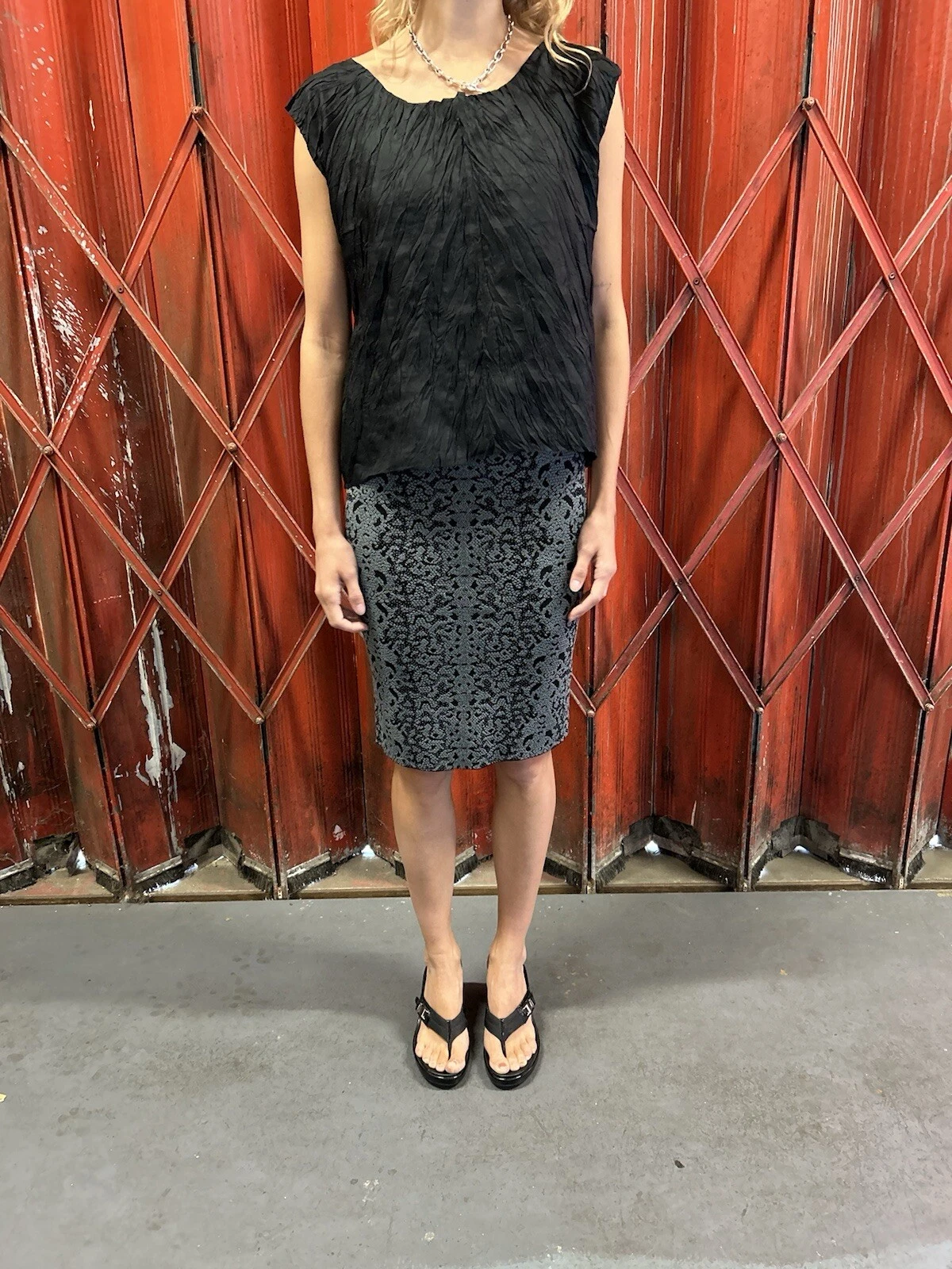 Gonna Gucci stampa jacquard pelle di serpente stampa Tom Ford epoca