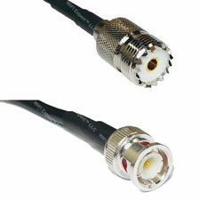 USA-CA RG58 SO239 UHF FEMALE to BNC MALE Coaxial RF Pigtail Cable