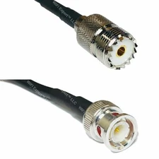 USA-CA RG58 SO239 UHF FEMALE to BNC MALE Coaxial RF Pigtail Cable