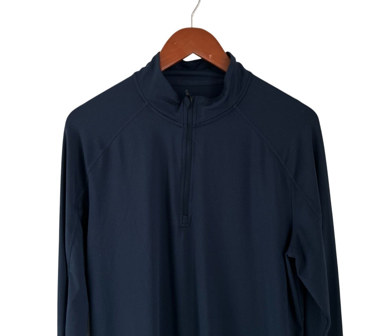 RHONE Performance 1/4 Zip Pullover Heather Blue UPF50+ sun protection