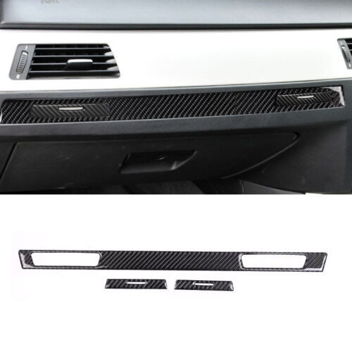 Carbon Fiber Copilot Water Cup Holder Panel Trim Kit For BMW E90 E92 2005-2012 - Picture 1 of 8